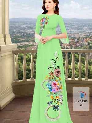 Vải Áo Dài Hoa In 3D AD HLAD2979 34